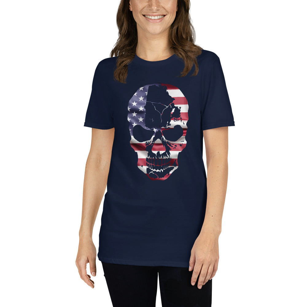 American Flag Skull Tee